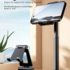 proffisy Mobile Stand for Table Height Adjustable Aluminium Phone Stand Holder for iPhone Kindle Stable Portable,Black