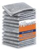 10 Pack Non-Scratch Dish Wash Cloth, Steel Wire Dish Cloth, Wire Dishwashing Rags Stainless Steel Scrubber Non-Scratch Wire Dishcloth for Washing Dishes Sinks Counters ADC-1010