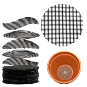 100 Plant Pots Hole Mesh Pad - MAQIHAN Flowerpot Net 100 Plant Pots Hole Mesh Pad - MAQIHAN Flowerpot Net Mat Terrarium Planting Eyes Net Mats Pot Substrate Barrier 5cm Mesh Bonsai Garden Grid Ceramic Drainage Hole Mesh Screen Prevent Soil Leakage