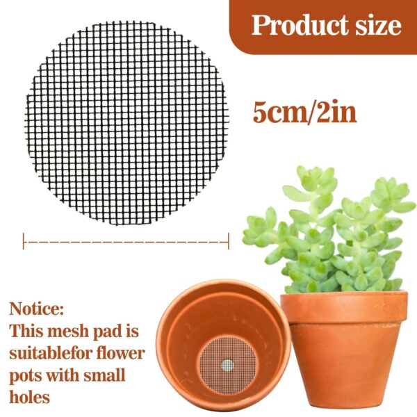 100-Plant-Pots-Hole-Mesh-Pad-MAQIHAN-Flowerpot-Net-Mat-Terrarium-Planting-Eyes-Net-Mats-Pot-Substrate-Barrier-5cm-Mesh-Bonsai-Garden-Grid-Ceramic-Drainage-Hole-Mesh-Screen-Prevent-Soil-Leakage.jpg 100 Plant Pots Hole Mesh Pad - MAQIHAN Flowerpot Net Mat Terrarium Planting Eyes Net Mats Pot Substrate Barrier 5cm Mesh Bonsai Garden Grid Ceramic Drainage Hole Mesh Screen Prevent Soil Leakage