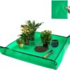 100 x 100 cm Repotting Mat for Indoor Plant Transplanting 100 x 100 cm Repotting Mat for Indoor Plant Transplanting and Mess Control Thickened Waterproof Potting Tray Foldable Succulent Potting Mat Portable Gardening Mat Garden Gifts (39.5"x 39.5")