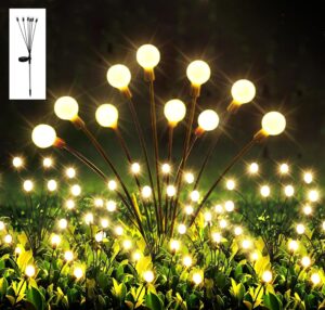 10LED Firefly Lights For Garden | Starburst Swaying Solar Light 10LED Firefly Lights For Garden | Starburst Swaying Solar Light | Solar Lights For Garden Waterproof | Solar Powered Firefly Light | Path Light For Pots | Garden Decoration Items, Pack-2