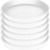 12 inch Plant Saucer | Brown | Heavy Duty Gamla Dripping Plate,Tray | Saucer High Sides Help Retain Excess Water | Suitable for Indoor and Outdoor Balcony Garden (Set of 4)
