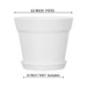 12 inch Plant Saucer | Brown | Heavy Duty Gamla Dripping Plate,Tray | Saucer High Sides Help Retain Excess Water | Suitable for Indoor and Outdoor Balcony Garden (Set of 4)