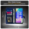 WOW IMAGINE Shock Proof Flip Cover Back Case Cover for Samsung Galaxy M06 5G | Galaxy F06 5G (Flexible | Leather Finish | Card Pockets Wallet & Stand | Blue)