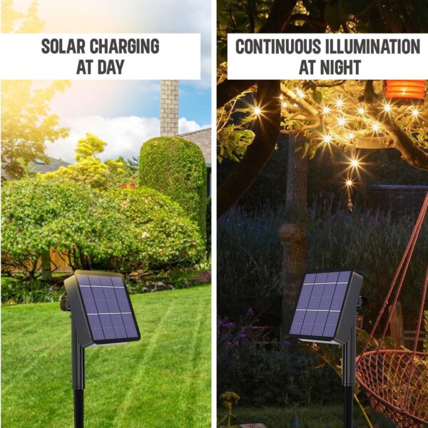 Pivalo 100 LED Solar Fairy String Light 10m Copper Wire with Waterproof LED for Garden Yard Diwali Home Outdoor Decor (Pack of 1, Warm White)