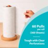 Origami 2 Ply 6 in 1 Kitchen Tissue Paper Roll | Tough, Super Absorbent & Food Safe Tissues for Spotless Cleaning | Ideal for Multi Purpose Use (60 Pulls Per Roll, 360 Sheets)