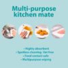Origami 2 Ply 6 in 1 Kitchen Tissue Paper Roll | Tough, Super Absorbent & Food Safe Tissues for Spotless Cleaning | Ideal for Multi Purpose Use (60 Pulls Per Roll, 360 Sheets)