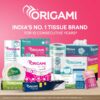Origami 2 Ply 6 in 1 Kitchen Tissue Paper Roll | Tough, Super Absorbent & Food Safe Tissues for Spotless Cleaning | Ideal for Multi Purpose Use (60 Pulls Per Roll, 360 Sheets)