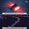 Epyz Solar Road Stud Light Outdoor Waterproof 6 LED Deck Lights for Driveway, Dock, Markers, Step, Staircase, Garden, Ground [ Aluminium Alloy ] [ Pack of 1, Red Flashing ]