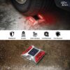 Epyz Solar Road Stud Light Outdoor Waterproof 6 LED Deck Lights for Driveway, Dock, Markers, Step, Staircase, Garden, Ground [ Aluminium Alloy ] [ Pack of 1, Red Flashing ]