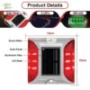 Epyz Solar Road Stud Light Outdoor Waterproof 6 LED Deck Lights for Driveway, Dock, Markers, Step, Staircase, Garden, Ground [ Aluminium Alloy ] [ Pack of 1, Red Flashing ]