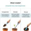 IFFCO Urban Gardens - 3-Piece Garden Tool Set | Transplanter, 2-inch Khurpi & Weeder | Heavy-Duty Gardening Accessories