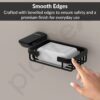 Plantex Space Aluminum Soap Dish/Soap Stand/Soap Holder/Bathroom Soap Holder/Bathroom Accessories (Black)