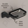 Plantex Space Aluminum Soap Dish/Soap Stand/Soap Holder/Bathroom Soap Holder/Bathroom Accessories (Black)