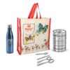 HOT SHOT Hotshot Reusable Medium Heavy Duty Waterproof Shopping Bags - Kitchen Essentials/Grocery Bags with Full Handles (Pack of 1)
