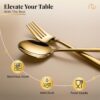 Frenchware Cutlery (Set of 12, Stainless Steel PVD Gold Spoons - 6 and Forks - 6), 100% Food Grade, Non Toxic, Anti-Rust, Dishwasher Safe, Perfect Gifting Set for All Occasions