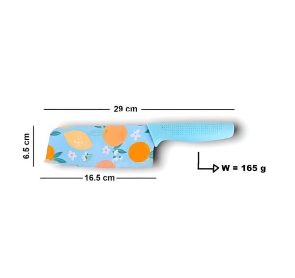 ZYCRONIX Kitchen Knife Set, Stainless Steel, Professional, Colour Printing, Non-Slip Handle (Blue 1Pcs)