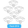 Stainless Steel Hot Pot Stand for Kitchen (Pack of 6) | Trivets for Hot Pots and Vessels, Heat Damage Protection for Counter Tops | Round Table Ring Heat Resistant Steel Stand for Hot Utensils