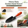 Garden Trowel - 1 PC (Red Handle, Metal Blade) | Gardening Tools for Home Garden | Durable and Sturdy Rust-Free Shovel for Garden | Premium Gardening Accessories