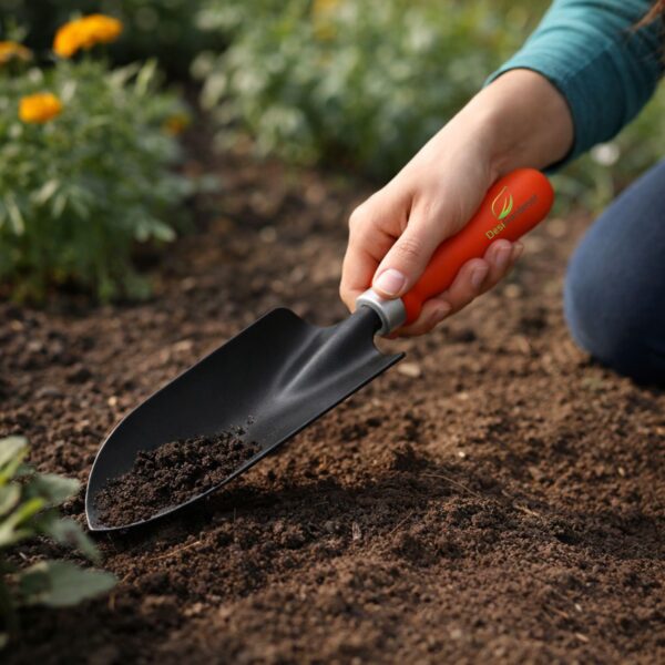 Garden Trowel - 1 PC (Red Handle, Metal Blade) | Gardening Tools for Home Garden | Durable and Sturdy Rust-Free Shovel for Garden | Premium Gardening Accessories