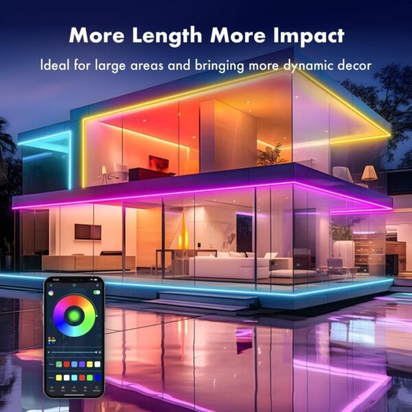 1775077360_One94Store-5-Meter-Smart-RGB-Neon-LED-Strip-Lights-with-App-Remote-Music-Sync-Rope-Light-for-Room-Gaming-Party-Diwali-Home-Decoration.jpg One94Store 5 Meter Smart RGB Neon LED Strip Lights with App & Remote | Music Sync Rope Light for Room, Gaming, Party, Diwali & Home Decoration