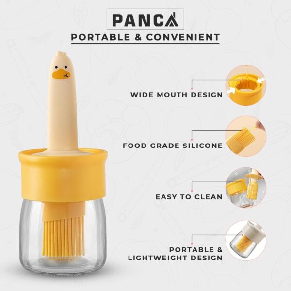 1775092290_PANCA-Oil-Dispenser-Bottle-With-Silicone-Brush-200ML-Leakproof-Transparent-Jar-for-Cooking-Baking-BBQ-Versatile-Container-With-Brush-Yellow.jpg PANCA Oil Dispenser Bottle With Silicone Brush 200ML - Leakproof Transparent Jar for Cooking, Baking, BBQ | Versatile Container With Brush (Yellow)