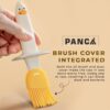 PANCA Oil Dispenser Bottle With Silicone Brush 200ML - Leakproof Transparent Jar for Cooking, Baking, BBQ | Versatile Container With Brush (Yellow)