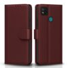 Pikkme Flip Cover Leather Finish | Inside TPU with Card Pikkme Flip Cover Leather Finish | Inside TPU with Card Pockets | Wallet Stand and Shock Proof | Complete Protection Flip Case for Redmi 10A/10A Sport/Redmi 9/Redmi 9 Activ/9C/Poco C31(Brown)