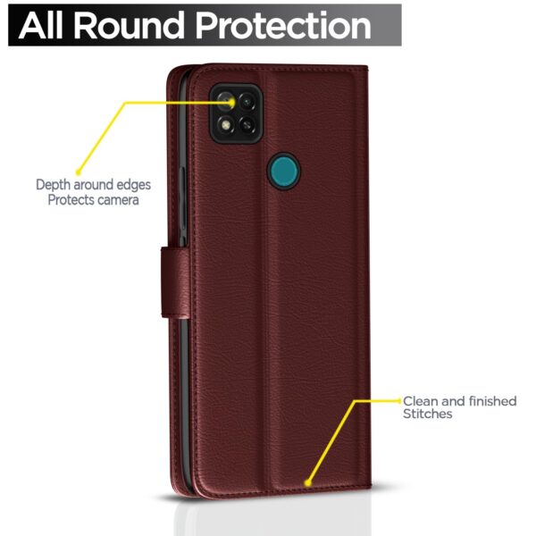 1775095656_Pikkme-Flip-Cover-Leather-Finish-Inside-TPU-with-Card-Pockets-Wallet-Stand-and-Shock-Proof-Complete-Protection-Flip-Case-for-Redmi-10A10A-SportRedmi-9Redmi-9-Activ9CPoco-C31Brown.jpg Pikkme Flip Cover Leather Finish | Inside TPU with Card Pockets | Wallet Stand and Shock Proof | Complete Protection Flip Case for Redmi 10A/10A Sport/Redmi 9/Redmi 9 Activ/9C/Poco C31(Brown)