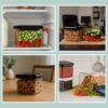 Clazkit Air Tight Modular Containers Storage Set For Kitchen, Pantry Organization, Bpa-Free, Dishwasher Safe (Pack Of 6, Black, 500 ml, Plastic)