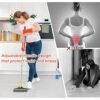 Bathroom Cleaning Brush with Wiper Upgraded Toilet Brush Bathroom Brush with Long Handle 180° Rotate Bathroom Floor Cleaning Brush Bathroom Cleaning Accessories (2 in 1)
