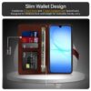 WOW IMAGINE Shock Proof Flip Cover Back Case Cover for Samsung Galaxy M17 5G | A17 5G | F17 5G (Flexible | Leather Finish | Card Pockets Wallet & Stand | Brown)