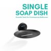 Soap Dish/Holder/Tray for Bathroom, Kitchen | Made with SS 202 | PVD Rose Gold Finish | Wall Mount Bathroom Accessories | Max Series (Black MATT)