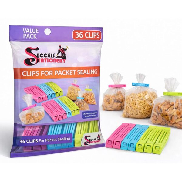 1775108342_18-Pcs-X-2-36-Pcs-Kitchen-Storage-Clips-for-Packet-Sealing-Reusable-Vacuum-Sealer-for-Plastic-Pouch-Food-Packet-Sealer-Clip-Multipurpose-Snack-Bag-Food-Clips-Multicolor-Set.jpg 18 Pcs X 2 36 Pcs Kitchen Storage Clips for Packet Sealing Reusable Vacuum Sealer for Plastic Pouch Food Packet Sealer Clip Multipurpose Snack Bag Food Clips Multicolor Set