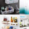 Acrylic Multipurpose Wall Mount Bathroom Shelf And Rack For Home And Kitchen. Self Adhesive Sticker Support Without Drilling. (4 Bathroom Shelf)