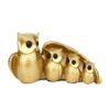 Family of Four Owl Statue Decorative for Bedroom Housewarming Gift Desk
