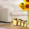 Family of Four Owl Statue Decorative for Bedroom Housewarming Gift Desk
