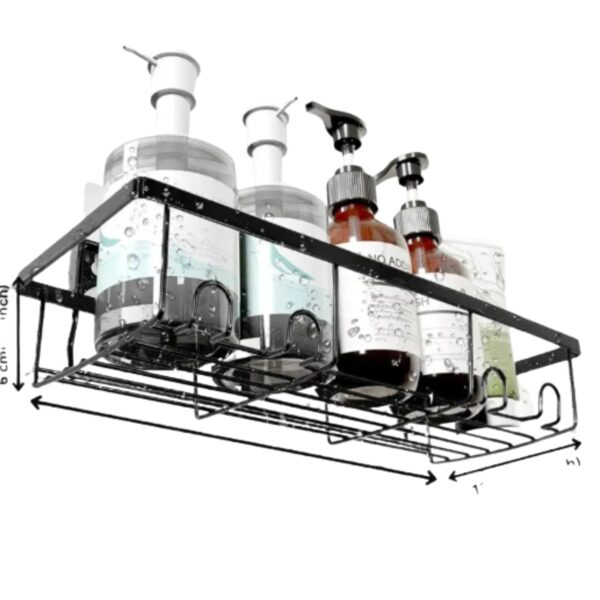 Bathroom Organiser Without Drill, Self Adhesive Bathroom Shelf & Rack for Wall, Bathroom Accessories Set & Storage Organizer, Waterproof Bath Shelves, Bathroom Stand & Holder (Pack of 1)