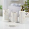 1775131237_Kookee-Ceramic-Bathroom-Set-–-Stylish-4-Piece-Bath-Accessories-Kit-with-Soap-Dispenser-Toothbrush-Holder-Tumbler-Soap-Dish-–-Modern-Designer-Decor-for-Home-Guest-Bathrooms-White-10398.jpg Kookee Ceramic Bathroom Set – Stylish 4 Piece Bath Accessories Kit with Soap Dispenser, Toothbrush Holder, Tumbler & Soap Dish – Modern & Designer Decor for Home & Guest Bathrooms, White (10398)