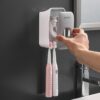 Evona Wall Mounted Automatic Toothpaste Dispenser Squeezer with Toothbrush Holder Bathroom Accessories Sets