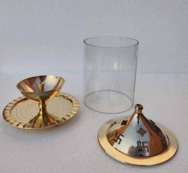 1775142438_Heaven-Decor-Brass-and-Glass-akhand-deep-Diya-with-Cover-for-Puja-Deepam-Jyot-Diya-Oil-Lamp-Pooja-Articles-and-Pooja-Items-for-Home-Temple-4.8-inch.jpg Heaven Decor Brass and Glass akhand deep Diya with Cover for Puja | Deepam Jyot Diya Oil Lamp | Pooja Articles and Pooja Items for Home Temple 4.8 inch