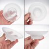 Transparent Soap Holder with Drain Hole | Bathroom Soap Dish Stand for Sink, Wash Basin & Kitchen | Anti-Slip Soap Tray | Durable Bathroom Accessory (4, Frost Glass SOAP Dish)