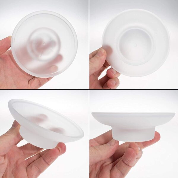 Transparent Soap Holder with Drain Hole | Bathroom Soap Dish Stand for Sink, Wash Basin & Kitchen | Anti-Slip Soap Tray | Durable Bathroom Accessory (4, Frost Glass SOAP Dish)