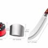 ABSTER 3 in 1 Kitchen Knife Set with Finger Guard & Suction Knife Sharpener | Stainless Steel Chef Knife Combo for Cutting Vegetables, Fruits & Meat | Safe & Durable Kitchen Tools