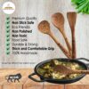 Sheesham Wooden Utensil Set, Turner, Ladle and Spatuala | Wooden Spoon Set | Kitchen Utensils Frying, Serving, Ladles, Dosa, Chapati and Rice Cooking Set of 7