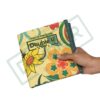 DOUBLE R BAGS Reusable Multi-Purpose Shopping Bags with Handles for Grocery, Vegetables & Kitchen Essentials | Tote Bag (Pack of 2, Flower Print, Multicolor, 35.6X35.6X12.7 cm, 1 Compartment)