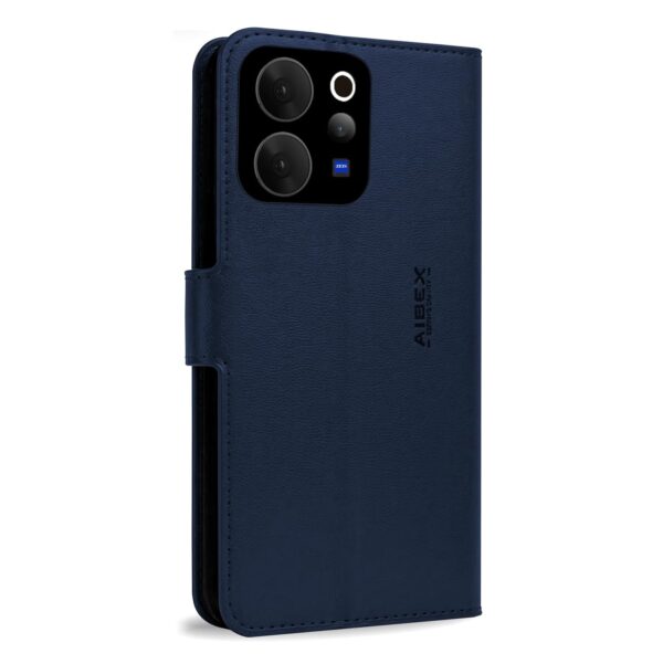 1775175772_AIBEX-®-Compatible-for-Vivo-T5X-5G-Vivo-Y51-Pro-5G-iQOO-Z11X-5G-Flip-Cover-Leather-Finish-Inside-TPU-with-Card-Pockets-Wallet-Stand-Complete-Protection-Flip-Case-Blue.jpg AIBEX ® Compatible for Vivo T5X 5G / Vivo Y51 Pro 5G / iQOO Z11X 5G Flip Cover Leather Finish | Inside TPU with Card Pockets | Wallet Stand | Complete Protection Flip Case Blue