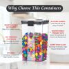 GOLWYN Air Tight Containers For Kitchen Storage Set, Plastic Boxes For Storage, Kitchen Organizer & Kitchen Accessories Items (700Ml And 1100 Ml, 8 Pcs)(Plastic), Transparent