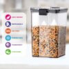 GOLWYN Air Tight Containers For Kitchen Storage Set, Plastic Boxes For Storage, Kitchen Organizer & Kitchen Accessories Items (700Ml And 1100 Ml, 8 Pcs)(Plastic), Transparent